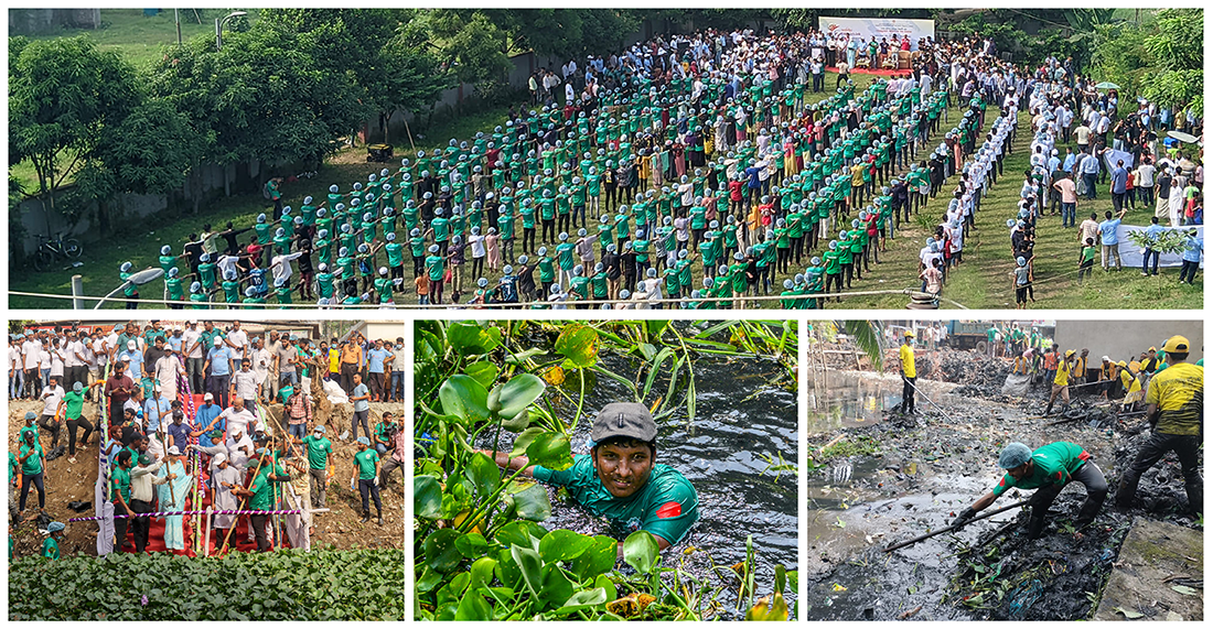 On the occasion of Youth Day, simultaneous canal cleanup activities were carried out in 32 districts across the country.